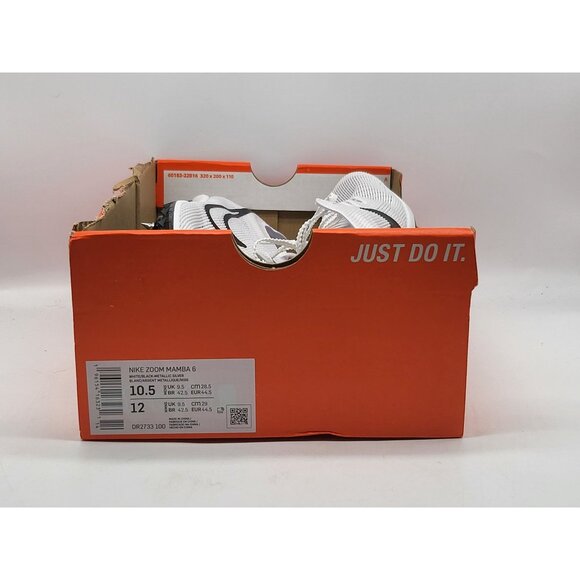 Nike Zoom Mamba 6 White Distance Track With Spikes DR2733-100 Size 10.5 - Picture 11 of 11